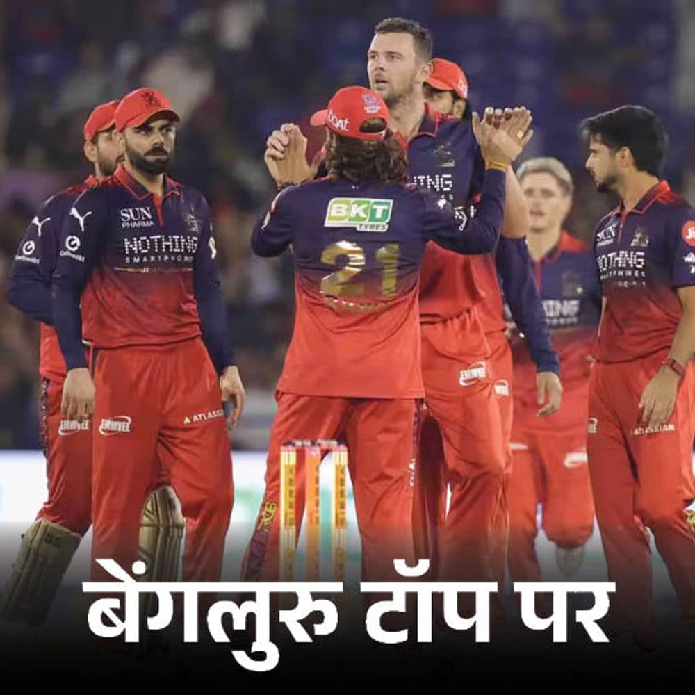 IPL का गणित- बेंगलुरु पॉइंट्स टेबल में नंबर-1 पर पहुंचा:कोलकाता की प्लेऑफ राह मुश्किल हुई, पंजाब के लिए आज जीत जरूरी