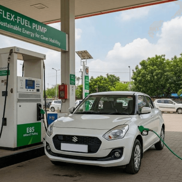 E20 के बाद E85 फ्लेक्स-फ्यूल की तैयारी में भारत:माइलेज 30% तक कम हो सकता है; कच्चे तेल पर निर्भरता कम करने का लक्ष्य