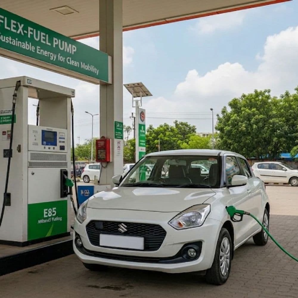 E20 के बाद E85 फ्लेक्स-फ्यूल की तैयारी में भारत:माइलेज 30% तक कम हो सकता है; कच्चे तेल पर निर्भरता कम करने का लक्ष्य