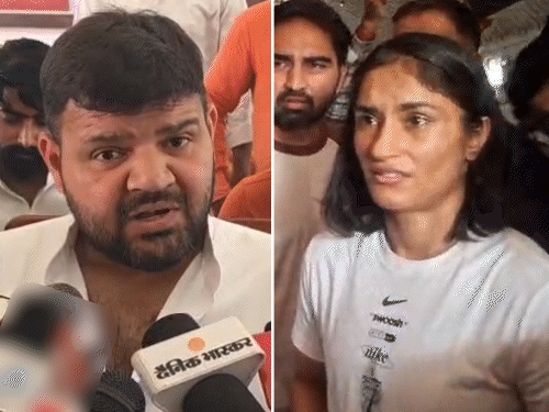 पहलवान विनेश बोलीं- इन बेशर्मों को क्या फर्क पड़ता है:गोंडा से हरियाणा लौटीं; बृजभूषण के सांसद बेटे का जवाब- जाहिलों को सिखा नहीं सकते