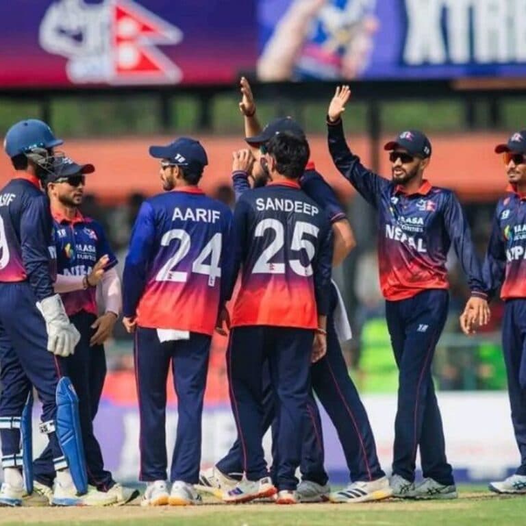 नेपाल ने T20 में दूसरी बार बनाया 300+ स्कोर:चीन को 221 रनों से हराया; कुशल ने ओवर में 6 छक्के लगाए