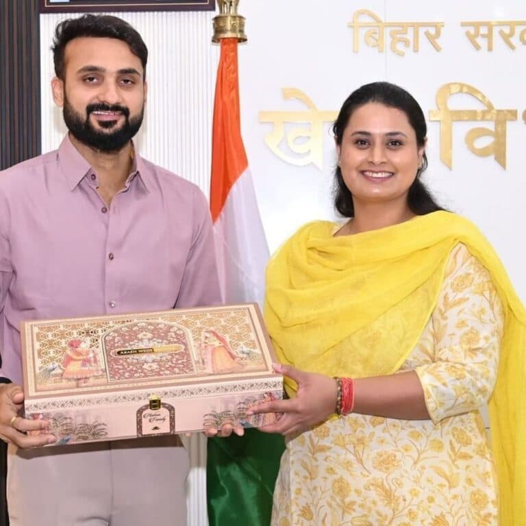 तेज गेंदबाज आकाशदीप करेंगे नई पारी की शुरुआत:24 जून को अक्षिता संग लेंगे सात फेरे, खेल मंत्री श्रेयसी सिंह से मुलाकात कर दिया निमंत्रण